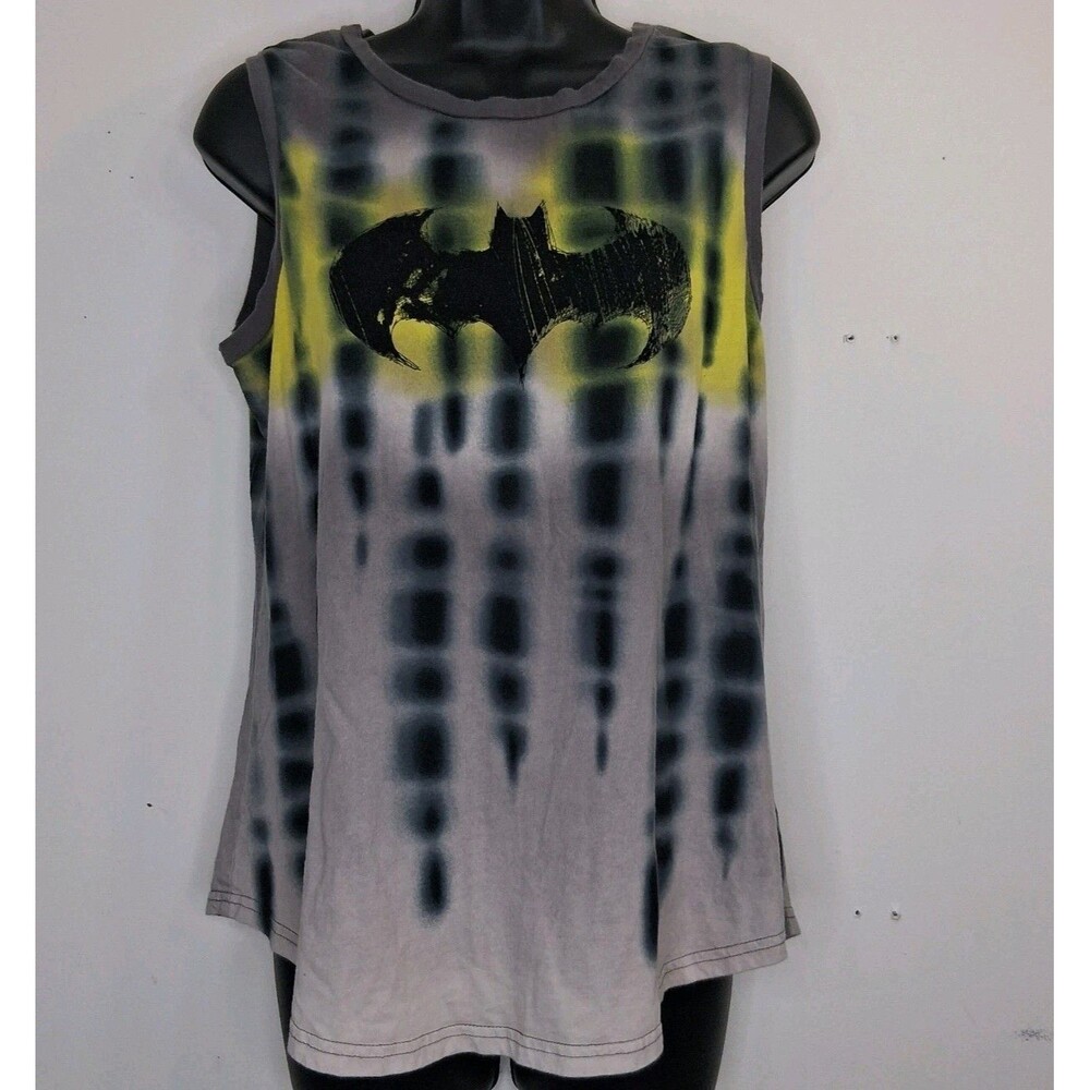 DC Comics Batman Batgirl Tank Top Tie Dye Size L 12/14 Tshirt Top Flowy Cotton